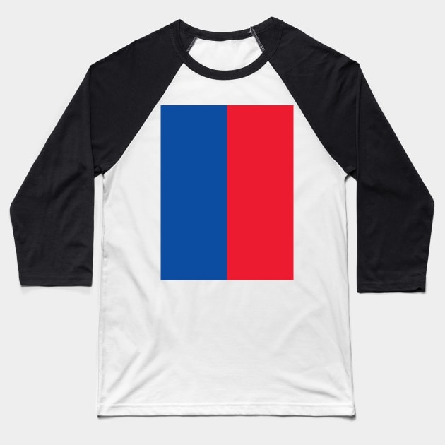 Basel FCB Blue and Red Halves Baseball T-Shirt by Culture-Factory